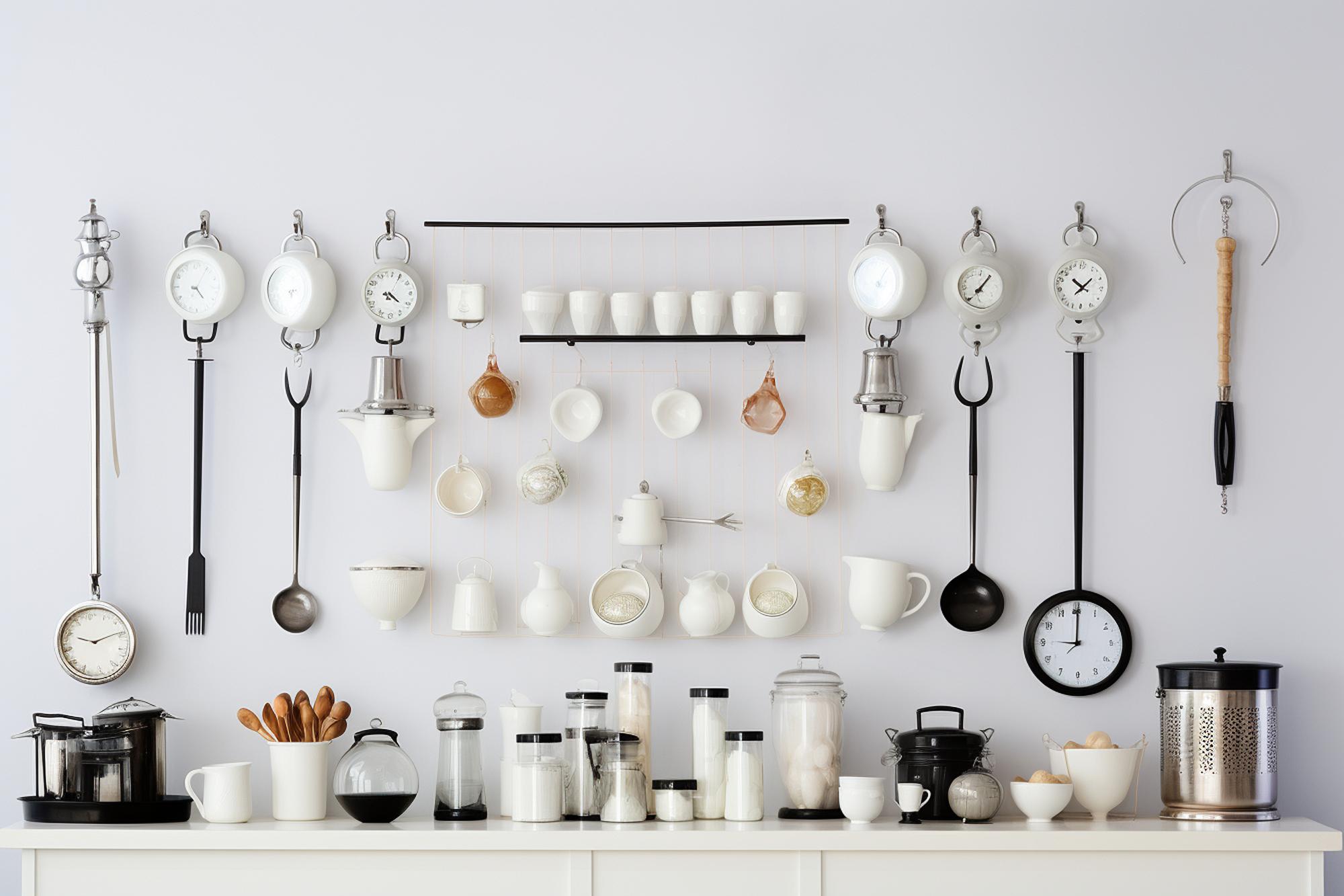Interno di cucina con utensili e luce naturale